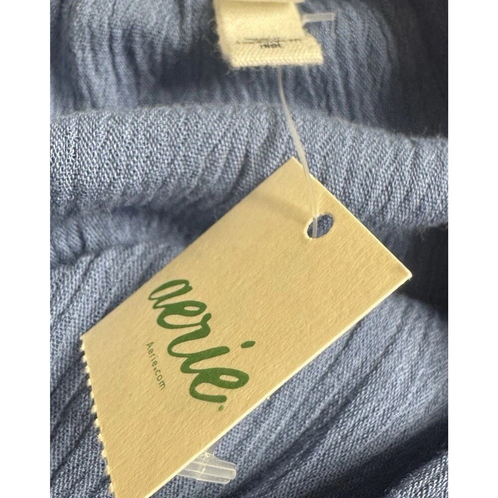 Aerie Maxi Skirt Women’s Size Large Tiered Skirt Relaxed Pull-On Blue NWT - Picture 10 of 12
